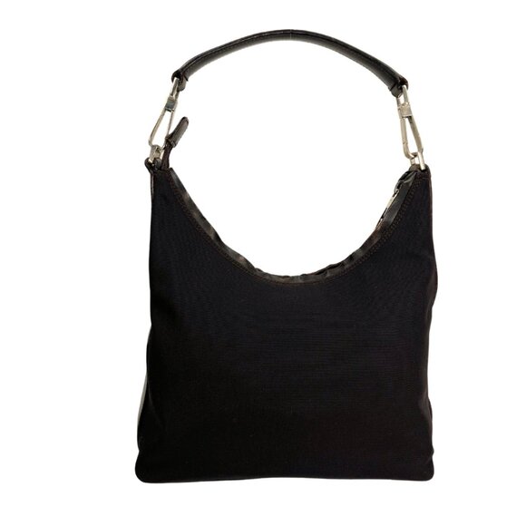 Gucci Dark Brown Nylon Shoulder Bag - Picture 1 of 11